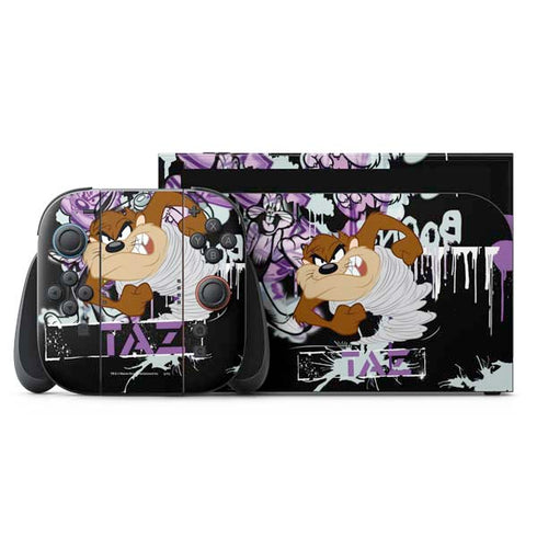 Looney Tunes Splatter Paint Tasmanian Devil Nintendo Skins